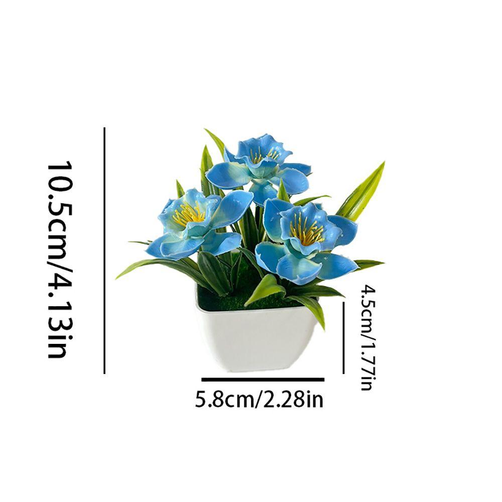 Multicolor Simulation Flowerpotted With Flowerpot Faux Potted Flowers  Home Decoration