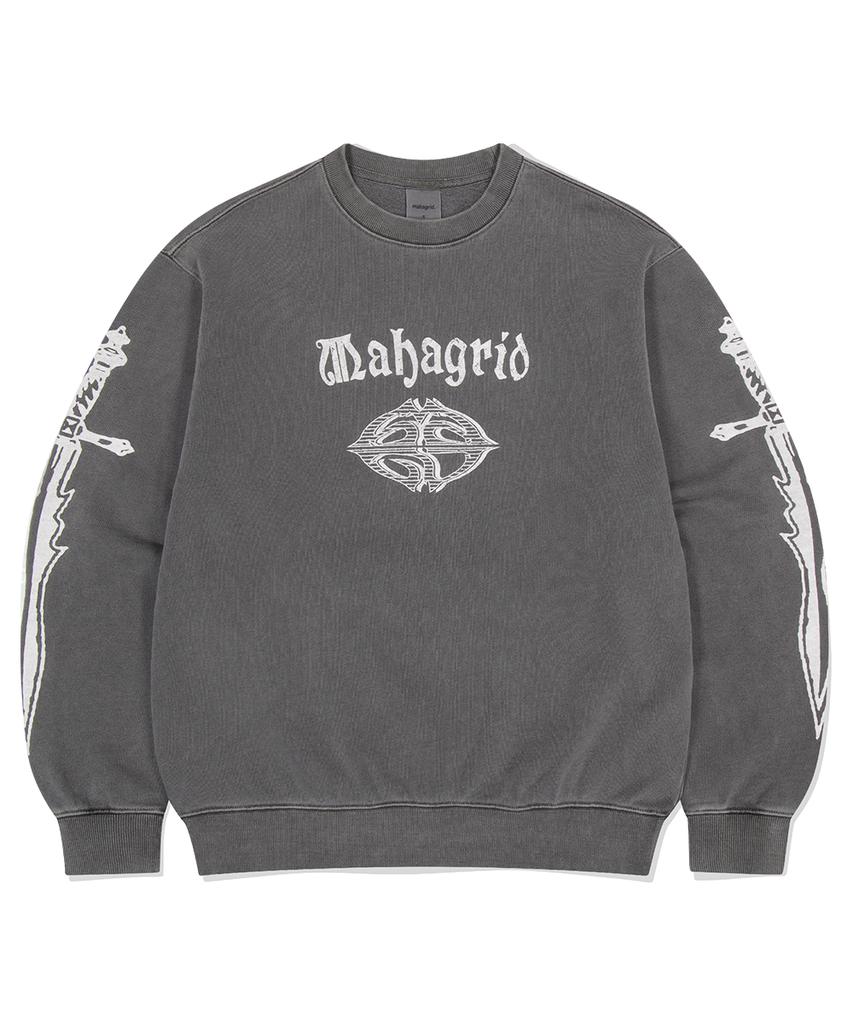 MAHAGRID Dagger Pigment Sweatshirt Charcoal(Mg2Esmm457A)