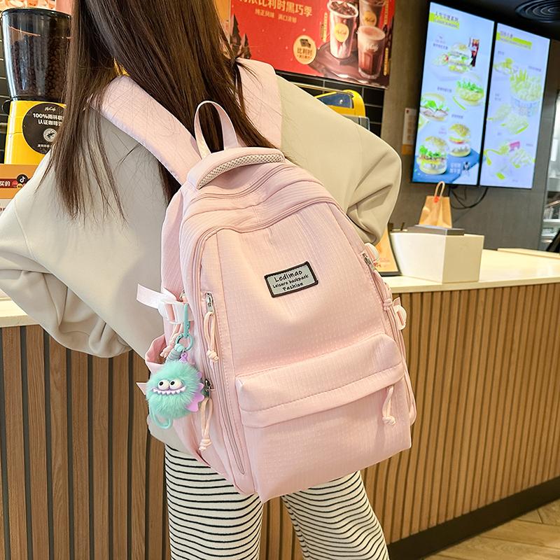 Large Capacity Junior High School Student Schoolbag Girls Travel Lightweight Backpack