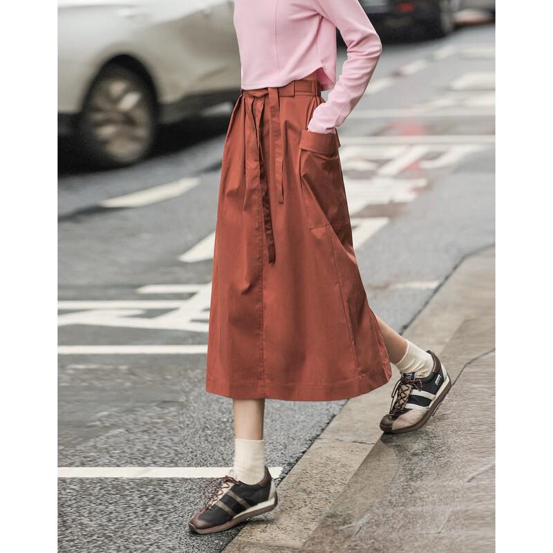 Demana Cloud Cotton Cargo Midi Skirt M