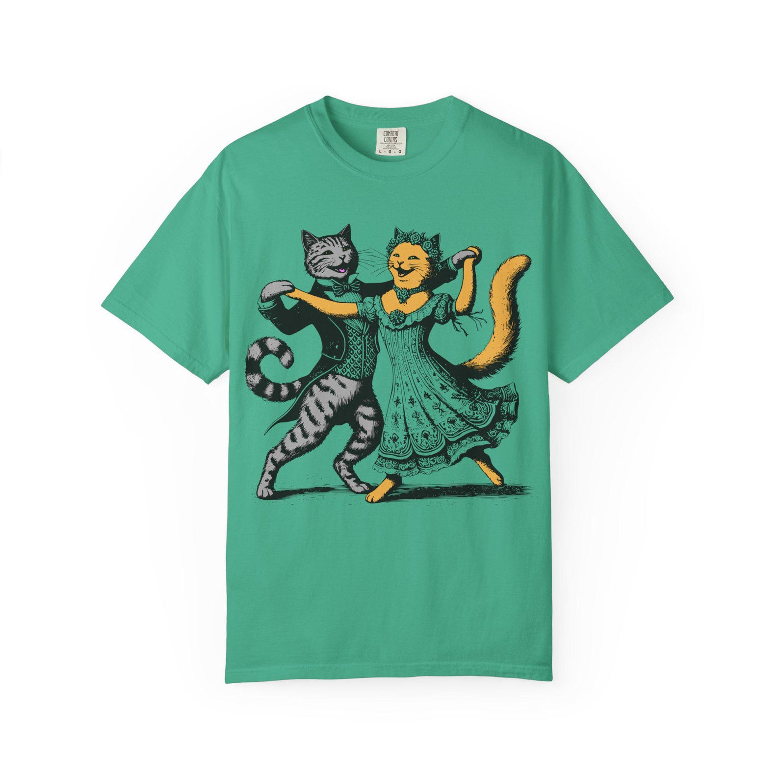 Dancing Cats T-Shirt: Pair Dancer Lover Gift S