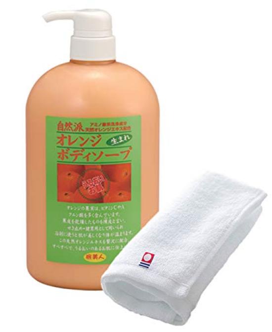 

Azuma Trading Co., Ltd. [Same Price, Includes Imabari Towel] Orange Body Soap 1000ml Contains Natural Orange Extract, Amino Acid-Based Protective