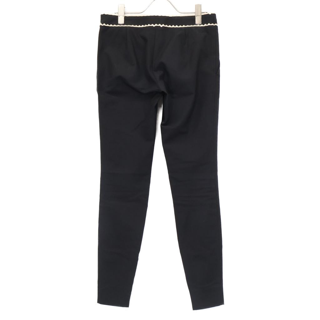 GUCCI Black 411636 Waist Design Pants Bottoms 36 blackUsed