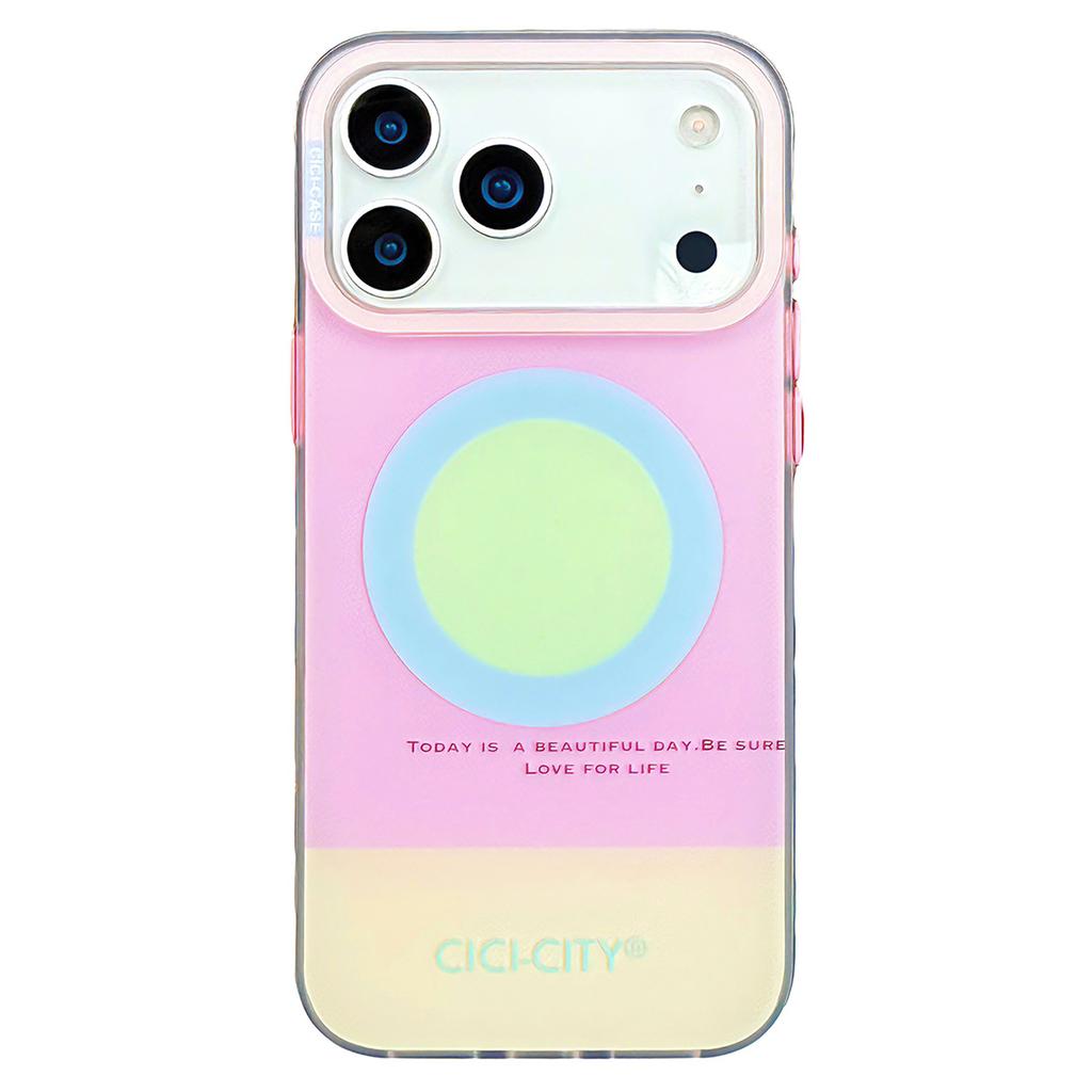 CICI-CITY For iPhone 17 Pro Max Case Compatible with MagSafe Macaron Color IMD PC + TPU Phone Cover