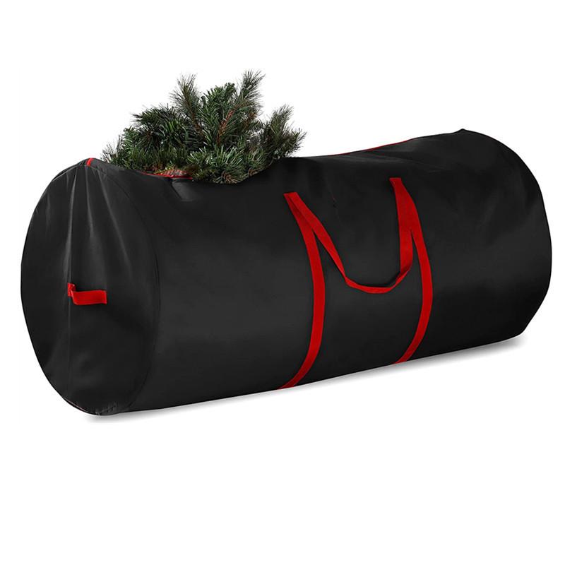 

Christmas Tree Storage Bag - 210D Oxford Cloth Holder with Zipper and Handle for 9-Foot Artificial Tree, Garlands,or Inflatables 30x50in (76x127cm) чорний
