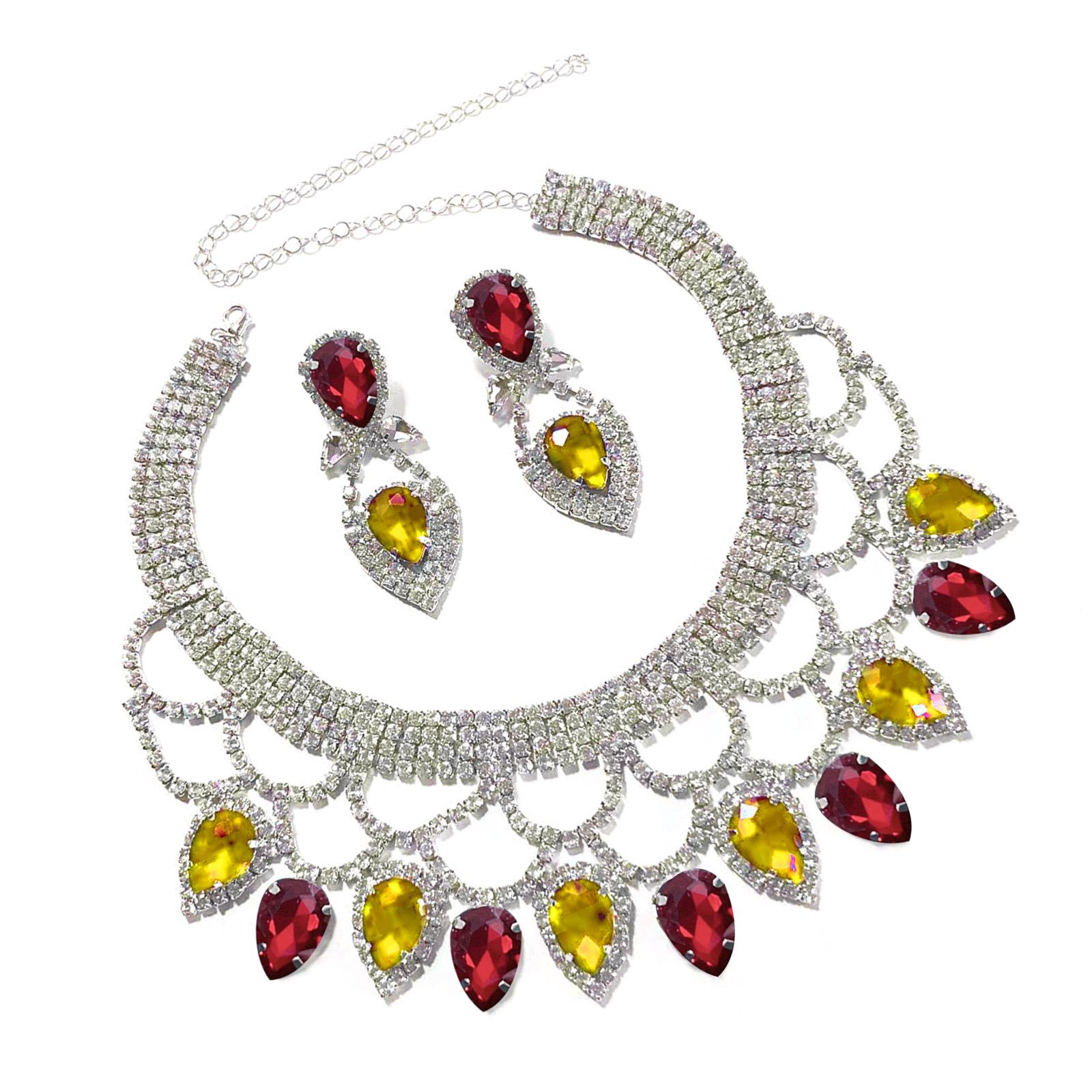 

Crystal Pendant Necklace Pendant Earrings Elegant Jewelry Set Suitable for Fashion Women Seeking Unique Jewelry Pieces 3