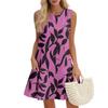 Women's Casual Fashion Breathable Round Neck Vest Floral Holiday Dress With Pockets