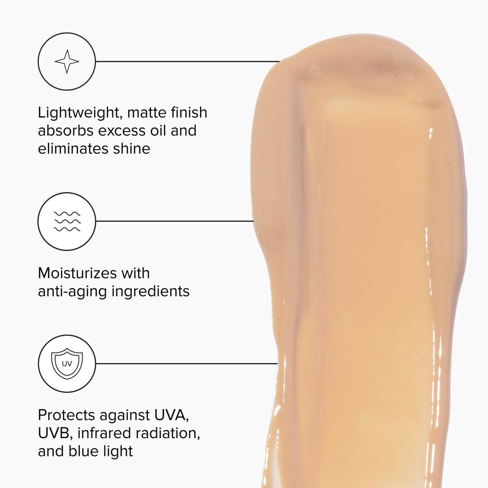DRMTLGY Matte Universal Tinted Moisturizer mit LSF 46. Universal Tint. All-In-One Light Matte Coverage Get   nter Sonnenschutz f   r das Gesicht mit