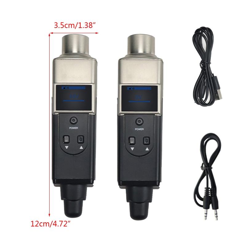 Microphone Wireless System R Transmitter &Receiver for Dynamic Mic  Mixer Mic Adapter LCD Display Screen