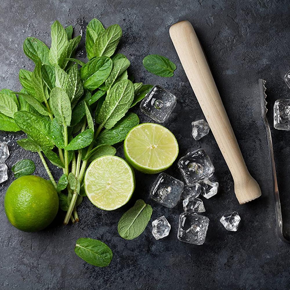 Bar Tool Kitchen Mojito Wooden Mixer Stirrer Masher Muddler Ice Crusher