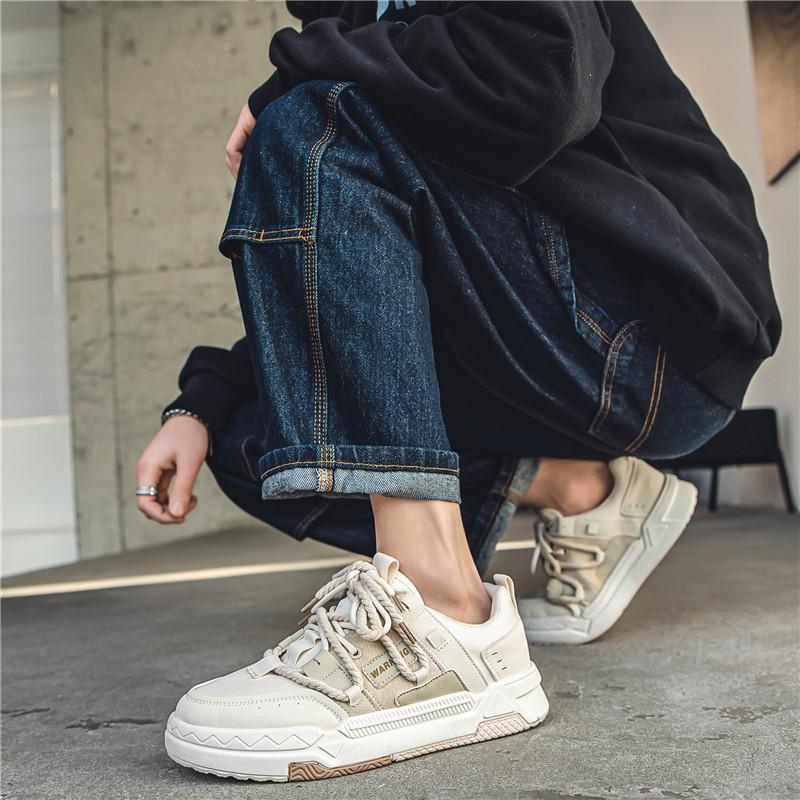 Vulkanizované boty na platformě pro muže Nové boty pro volný čas Pánské Pohodlné sportovní vycházkové tenisky britského stylu Plátěné tenisky dobré kvality pro muže