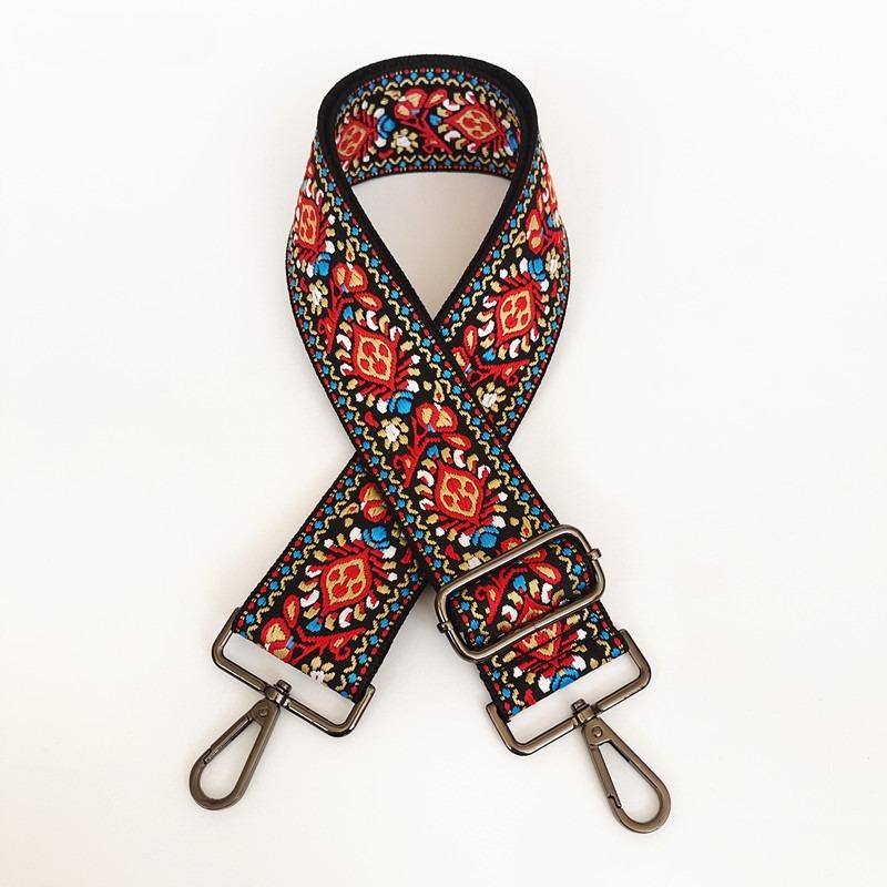 New Versatile Ethnic Style Wide Shoulder Strap Accessories Single Shoulder Diagonal Strap Adjustable Women's Bag Strap Fashion