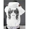Autumn Hoodie for Man Angel's Wings Printing Male Hoody Match Loose Sweatshirt Fashion Fleece Basic Daily Comfortable Hoodie