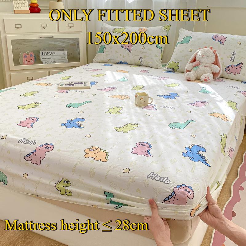 Fitted Sheet Pure Cotton Non-fading Non-balling Single-piece Bed Sheet Non-slip Multi-specification Bedding Bedspread Protector