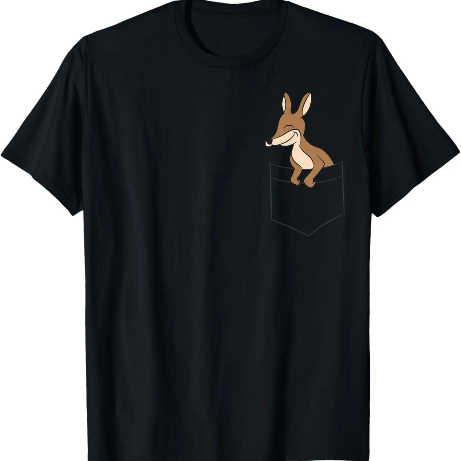 

Australia Kangaroo In A Pocket Cute Pocket Kangaroo T-Shirt S чёрный