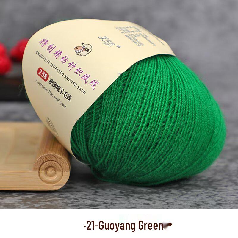Fine Australian Wool Yarn for Hand-Knitted Sweaters, Hats, and Scarves