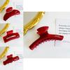 Stylish Red Series Large Acetate Hair Claw For Women Perfect For Fashionable Looks