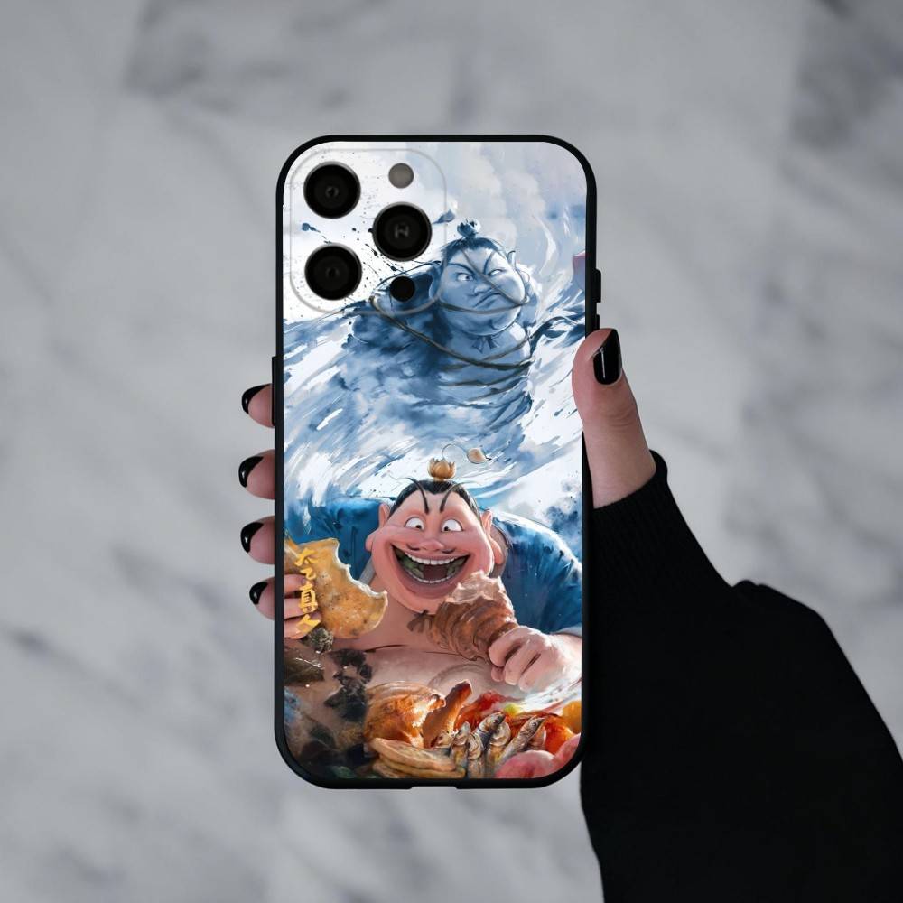 Amusing Film Ne Zha Phone Case For iPhone 17pro,16,15,14,13,12,11 Plus,Pro Max,XS,Soft Silicone Black Cover