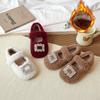 Kinder-Fellschuhe, Mädchen-Baumwollschuhe, neue Herbst- und Winter-Einfarbige Outdoor-Schuhe, rutschfeste weich-sohlige warme Schuhe für kleine, mittlere und
