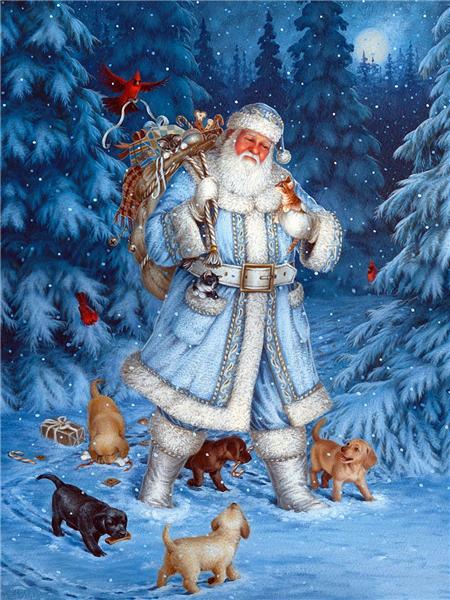 5d Diy Diamond Painting Mosaic Santa Claus Home Decor Embroidery Cross Stitch Father Frost Christmas Winter Wall Sticker