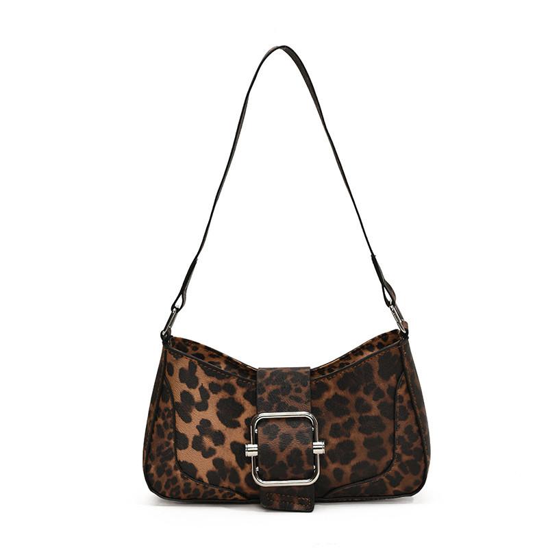 Small Fashionable Square Leopard Print Tote Bag For Women With Trendy Style