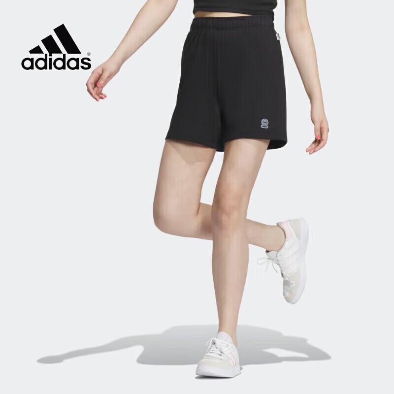 Adidas Women s High-Waist Loose Casual Sport Shorts L