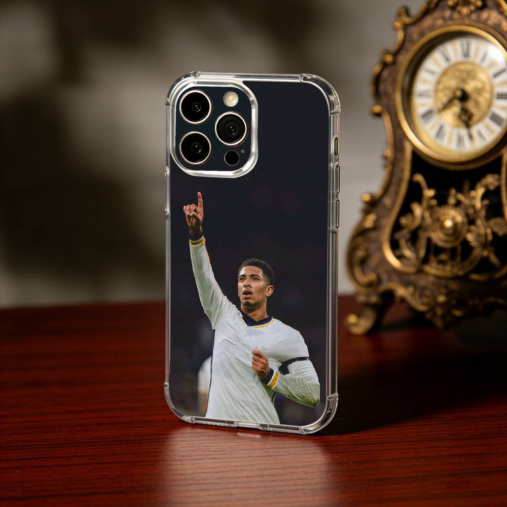 Custodia per Telefono J-Jude Football B-Bellingham Per iPhone 17 16 15 14 13 12 11 Mini Pro Max Plus Copertura Trasparente