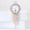 Creative Alloy Enamel Tassel Clock Brooch Fashion Personality Men'S And Women'S Sweater Cardigan Corsage Ornament Pin