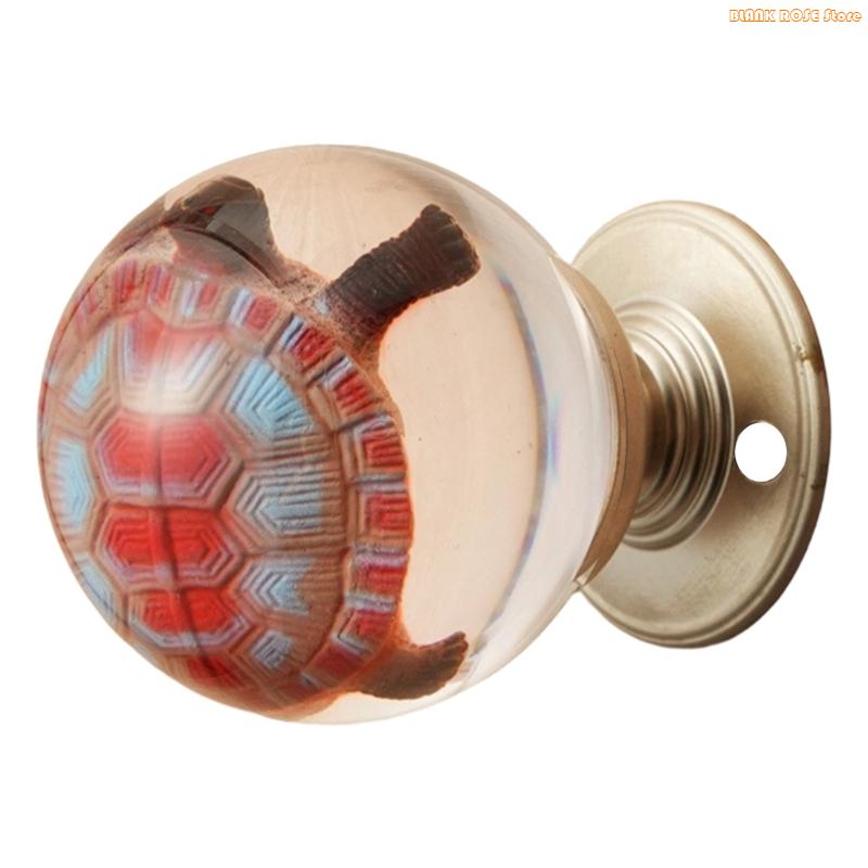 

K1AE Stable Construction Zincs Alloys Door Handle Crystal Insect Decoration Durabilit