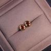 Simple Classic Gold-Plated S925 Sterling Silver Oval Diamond Stud Earrings for Women