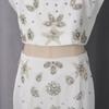 Pure White Light Luxury Diamond-encrusted Fishtail Dress Two-piece Women's Collar Sleeveless + Skirt