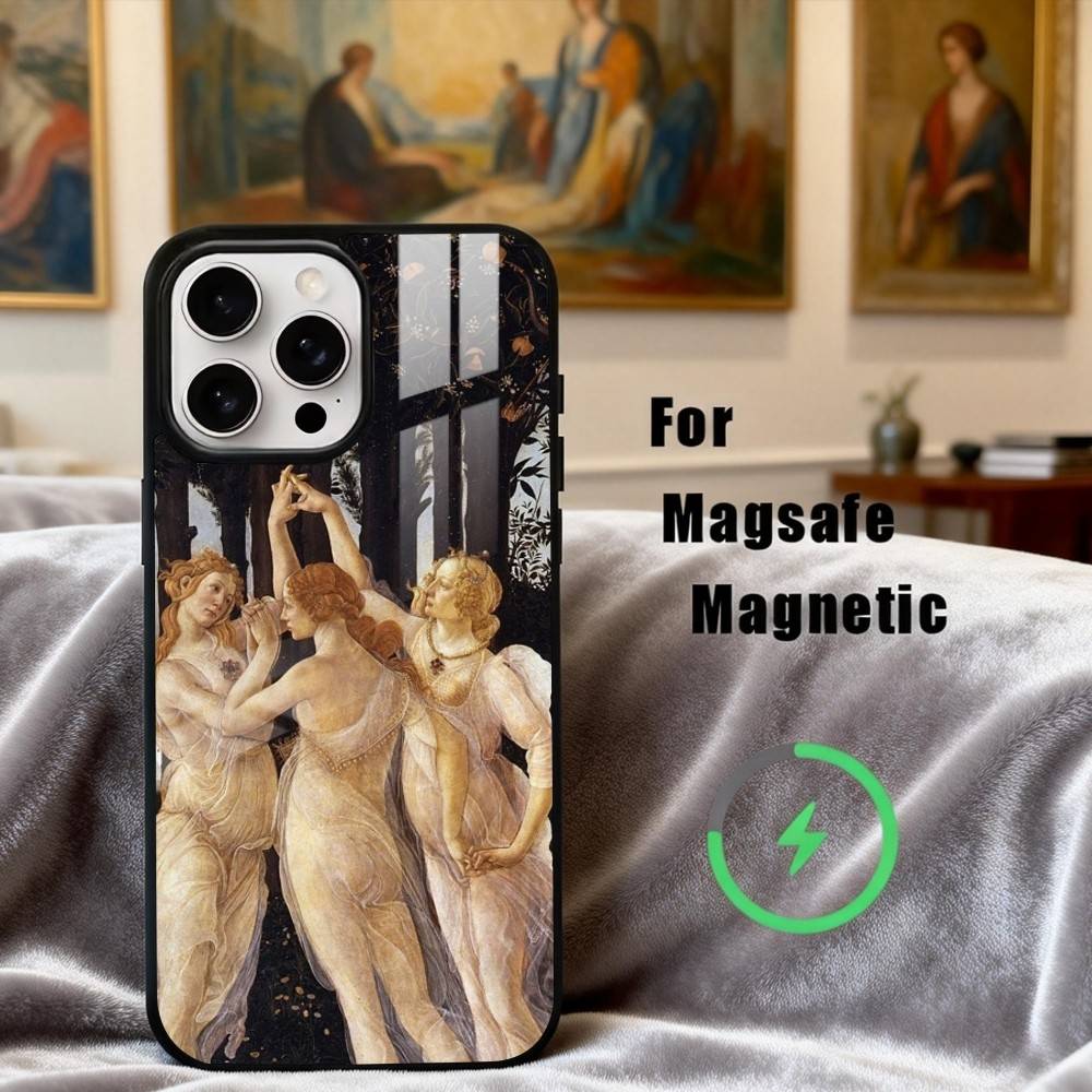 S-Sandro B-Botticelli R-Renaissance Phone Case For iPhone 17,16,15,14,13,12,Plus,Pro,Max for Magsafe Magnetic Wireless Charging