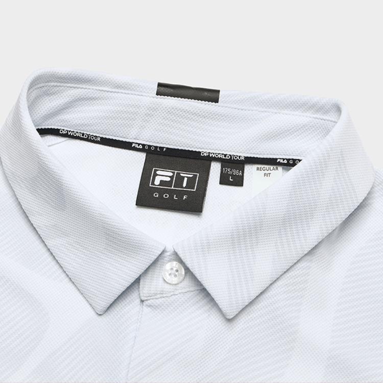 Fila Golf Series Fashionable Versatile Comfortable Skin-Friendly Short Sleeve Golf Shirt Men Tops White A11M525126F-ZA