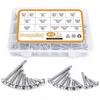 415Pcs Cross Pan Head Self-Tapping Self-Drilling Screw Set 410 Stainless Steel Round Head Dovetail Screw Box