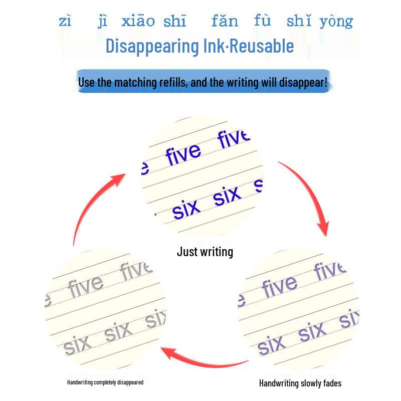 English Calligraphy Practice Book for Children: Reusable Magic Traceable Grooved Drawing Pad