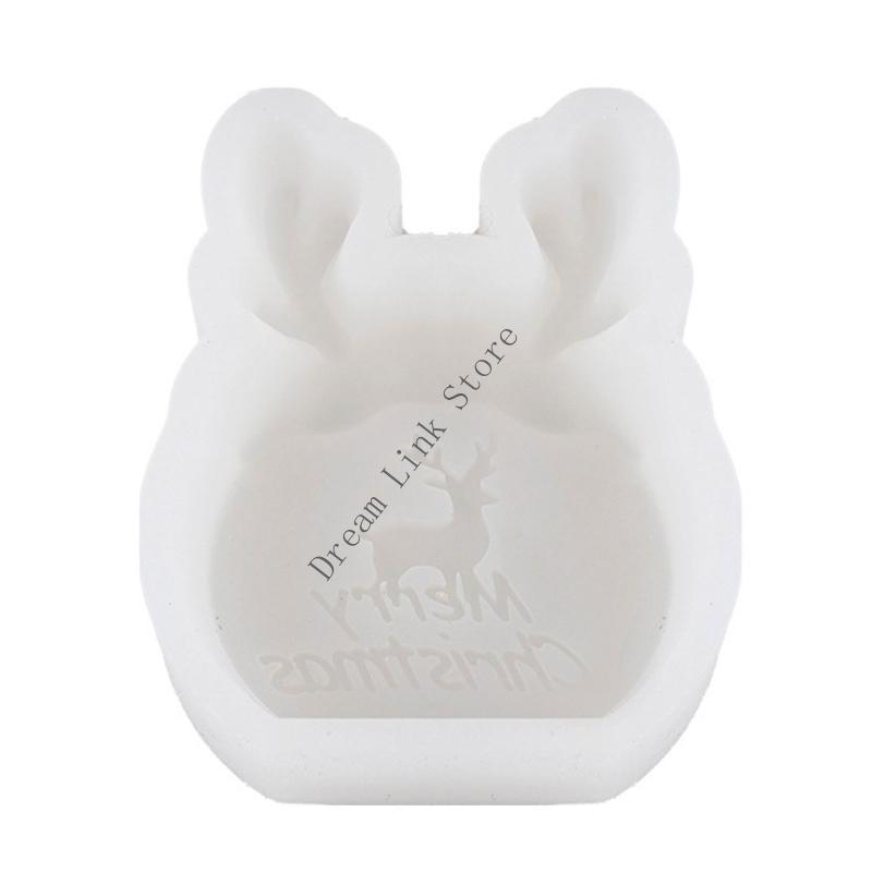 Q1FD Christmas Reindeer Silicone Mold Baking Tool For Epoxy Resin Soap