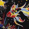 Star Goldfish Embroidery Kit Embroidery Starter Kit with Hoop Fabric Threads Adult Needlework Kit for Beginners Home Decor