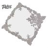 Heat Resistant Coasters Square Lace Placemat for Dining Table, Embroidered Mesh Table Embroidery Placemats Mat, Retro Floral Decorative Coaster