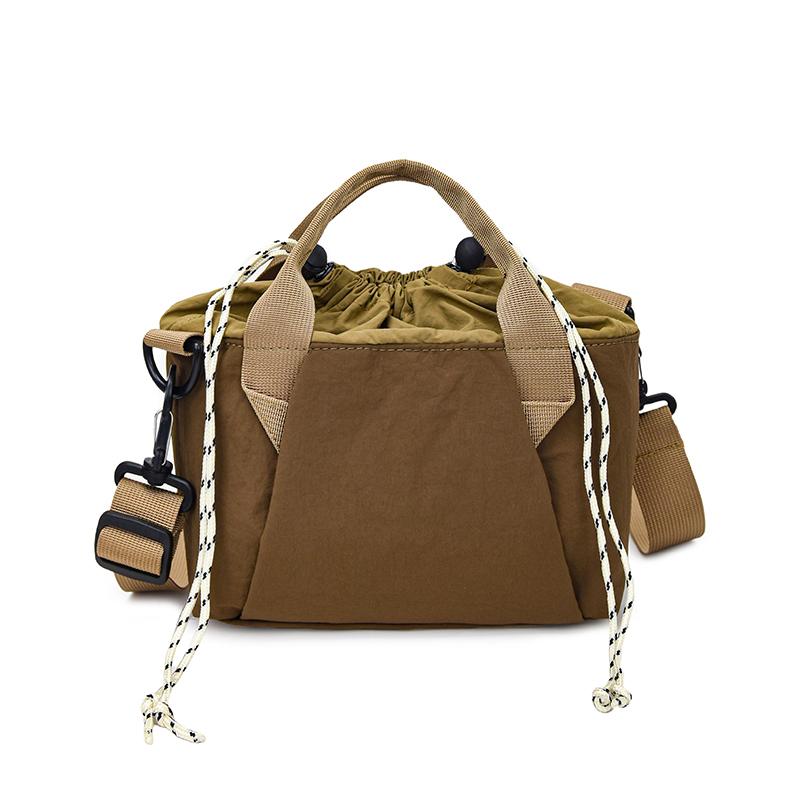 

Solid Simple Large Capacity Nyl Shoulder Bags String High Quality Casual Versatile Fresh Women s Crossbody Bags 2026 New кавовий