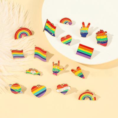 Progress Pride Pins, Pride Pins, Rainbow Enamel Pins, Rainbow Breast Pins