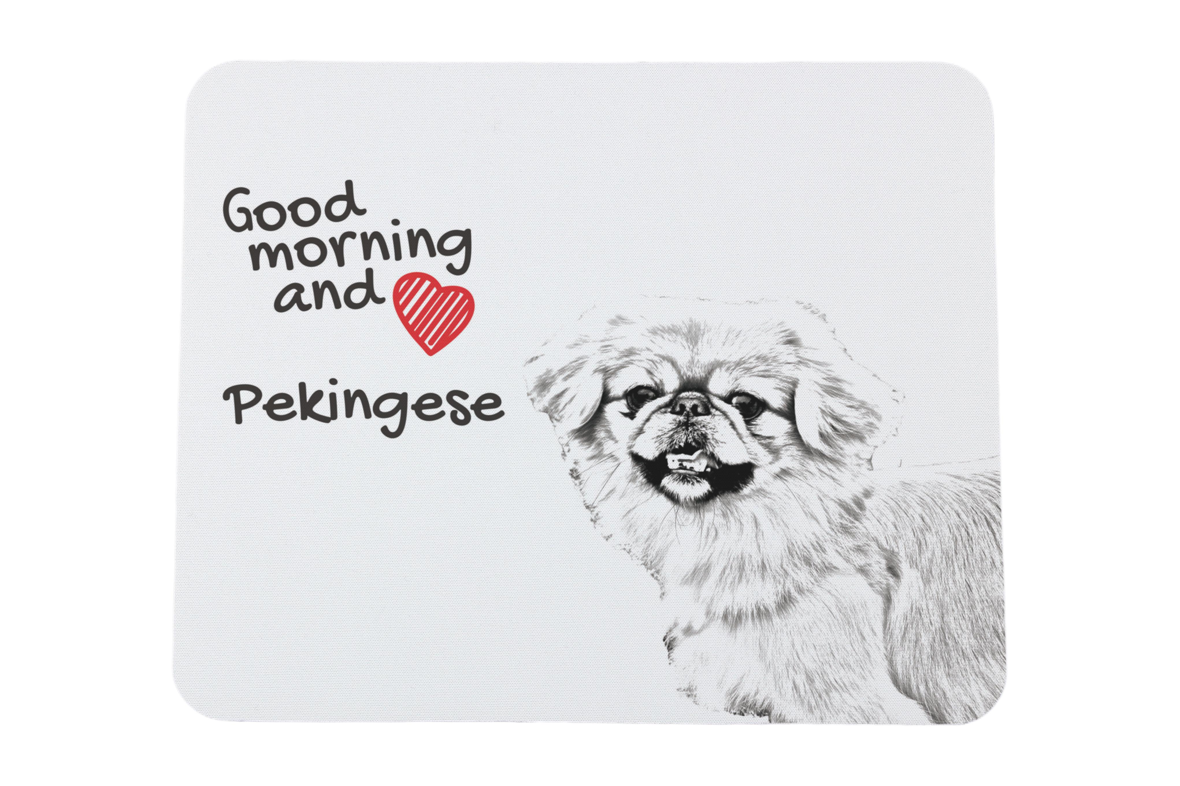 

Pekingese, Pekinese, Peke - mouse pad with print, personalized dog-themed mouse pad, unique gadget for an office worker by Art-Dog brand білий