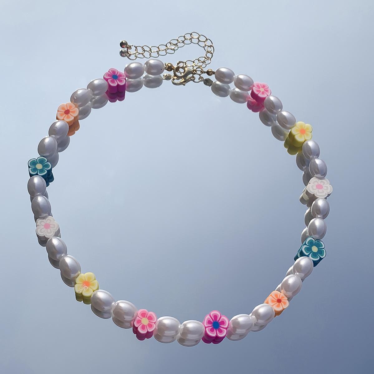 

Милые красочные маленькие ромашки, акриловые цветы, богемное колье-чокер с цепочкой из бисера для женщин и девочек, ювелирные изделия