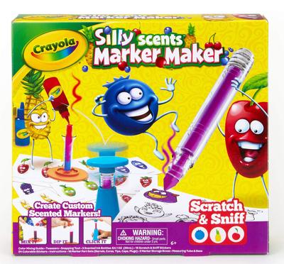 Crayola Marker Kit, Drawing, Silly Scents Marker Maker, Scented Marker Pen Set, Coloring Book, 747240, Authentic