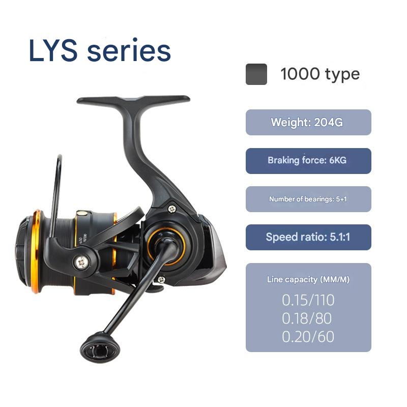 Mavlls Micro Spinning Reel for Lure Fishing High Gear Ratio 5.1:1 Precision Dual-Taper Spool One-Piece Screw-In Handle