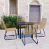 Day and Night - Day and Night Garden Dining Set 5 Pieces Synthetic Rattan and Glass