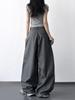 2026 Spring Women's Wide-Leg Gray Suit Pants: Popular Loose Western-Style Casual Trousers