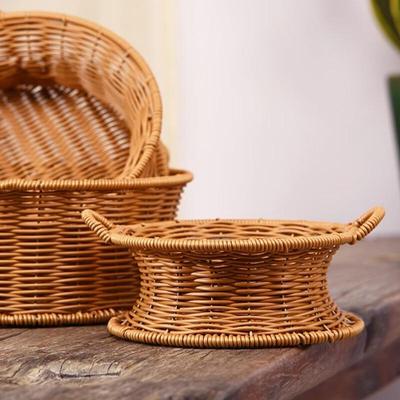 Multifunktionaler Aufbewahrungskorb im Retro-Rattan-Stil