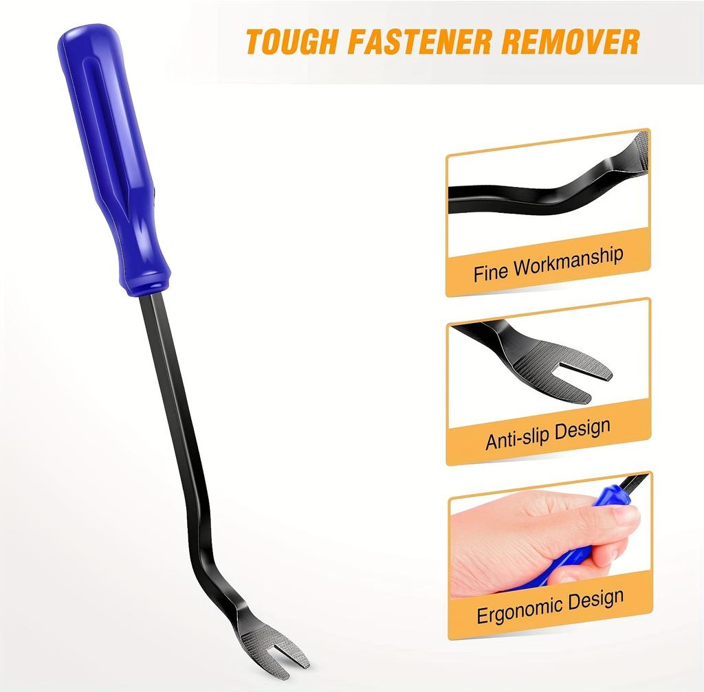 Plastic Car Interior Trim Removal Tool Set: 6pcs, Pry Tool Kit, Fastener Removal Tool, Car Door Panel Clip Tool, Automotive Interior Tools – Battery