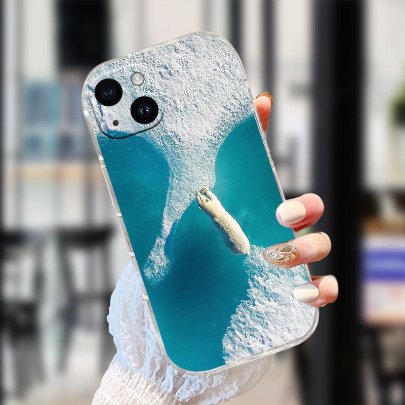 Clear Case For iPhone 13 Mini 13 Pro Soft TPU Phone Back Cover For iPhone 14 Pro Max Coque 14 Plus Transparent Protective Fundas