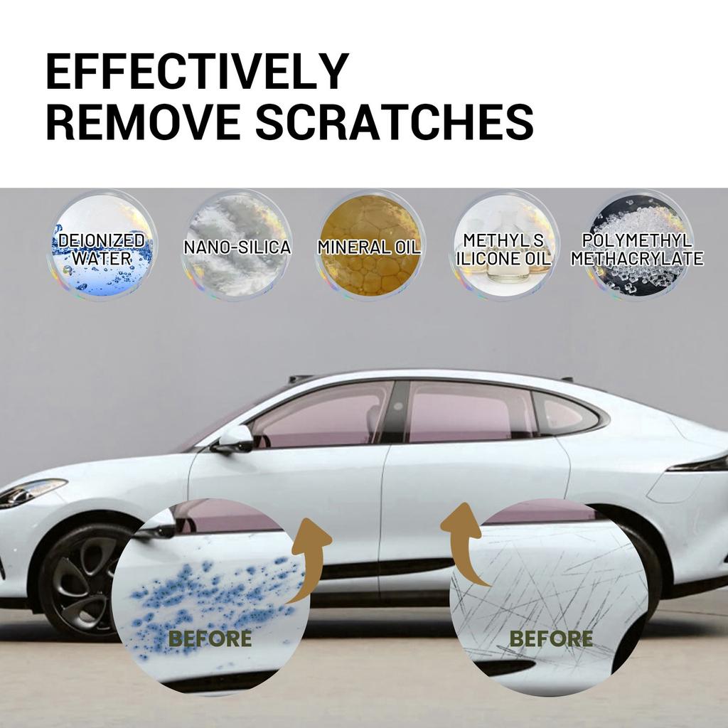 Car Scratch Wax, Car Paint Scratch Balm, Car Scratch Wax Sponge Set For All Car Paint Care 100ML
